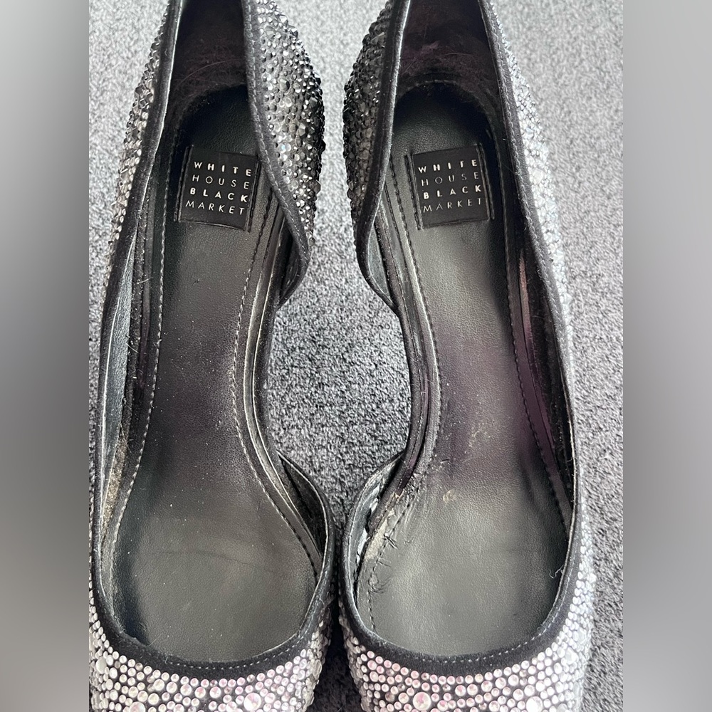 White House Black Market Ella Ombré Embellished High Heel Pumps, Size 7 - Picture 4 of 11